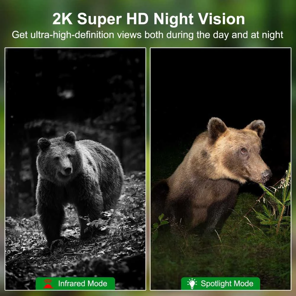 Lemnoi 4G LTE laukinė stebėjimo kamera su saulės baterija, 2 K HD, naktiniu matymu, judesio detekcija, modelis S72