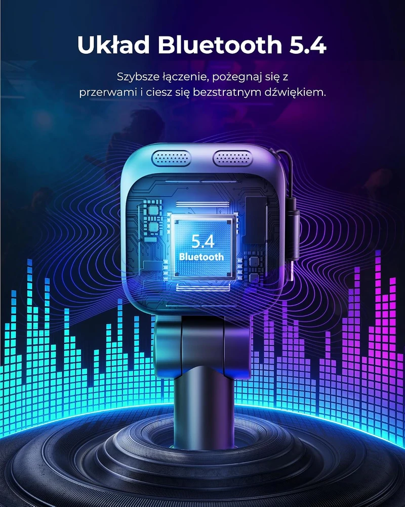 LENCENT automobilinis FM siųstuvas Bluetooth 5.4, 72 W USB-C, Y-C02