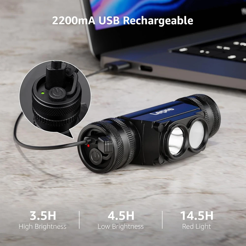 Lepro LED prožektorius ant kaktos, 1000 lm, 2200 mAh baterija, IP65, USB įkrovimas, PR320018