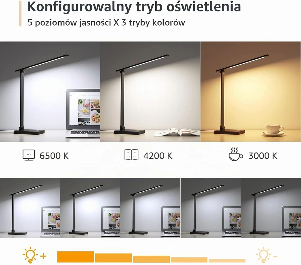 Lepro LED stalinė lempa 450 lm, 3000–6500 K, 9.2 W, PR310002-DWW-EU
