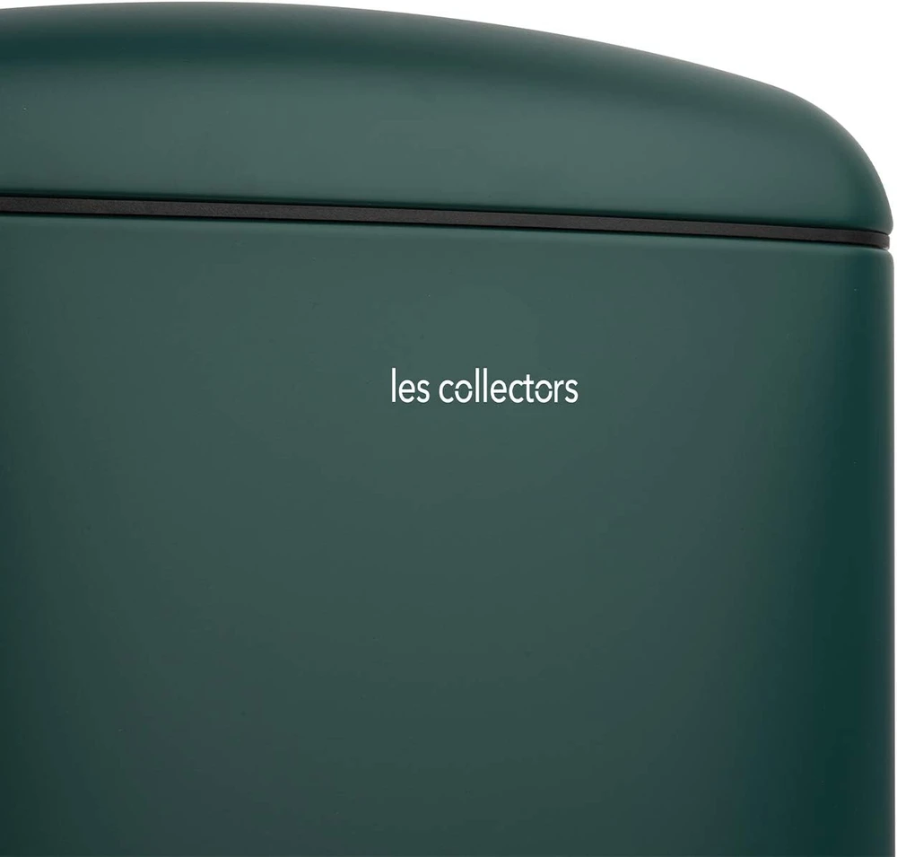Les Collectors nerūdijančio plieno virtuvinė šiukšlių dėžė, 30 l, stačiakampė, pedalinė, žalia