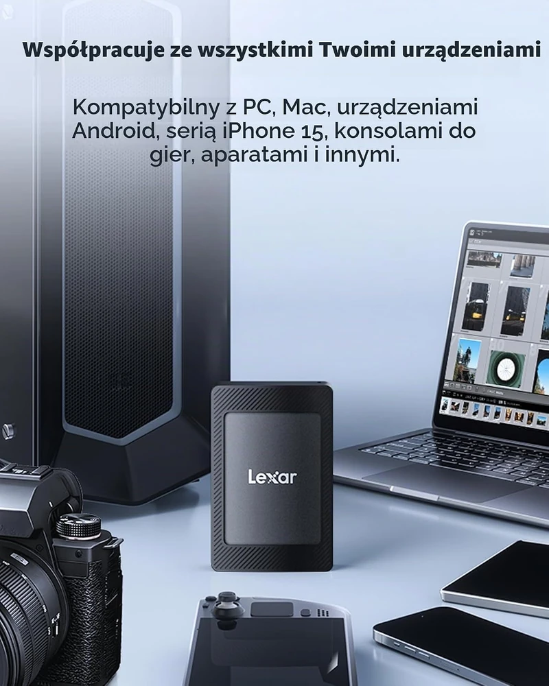 Kietasis diskas Lexar išorinis SSD diskas 1 TB USB 3.2 Gen 2x2 iki 2000 MB/s LSL500M001T-RNBNG