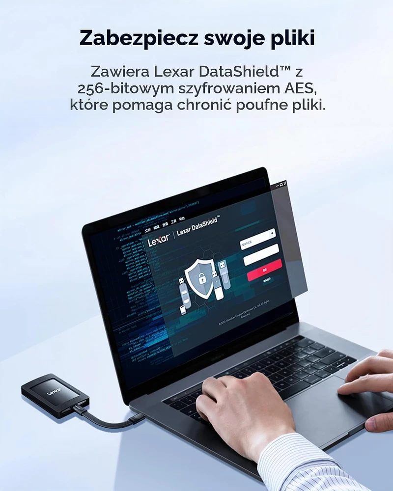 Kietasis diskas Lexar išorinis SSD diskas 1 TB USB 3.2 Gen 2x2 iki 2000 MB/s LSL500M001T-RNBNG