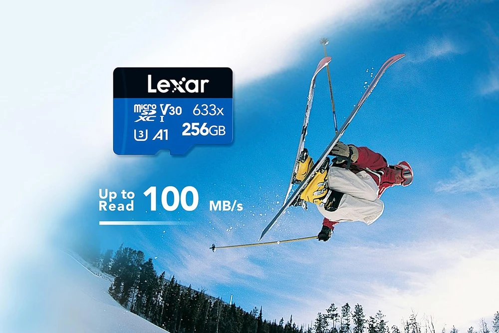 Lexar Micro SDXC atminties kortelė 256 GB UHS-I 100 MB/s su SD adapteriu 633x