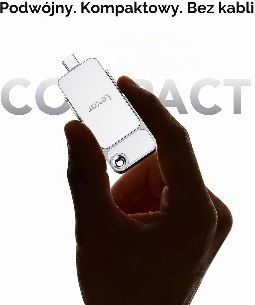 Kietasis diskas Lexar nešiojamasis SSD diskas 512 GB USB-C ir USB-A, D70E