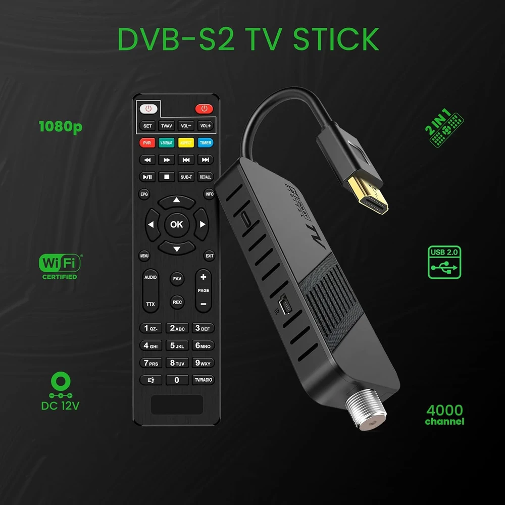 LEYF palydovinis imtuvas DVB-S2 Full HD 1080p HDMI, H.265 HEVC, nuotolinio valdymo pultas