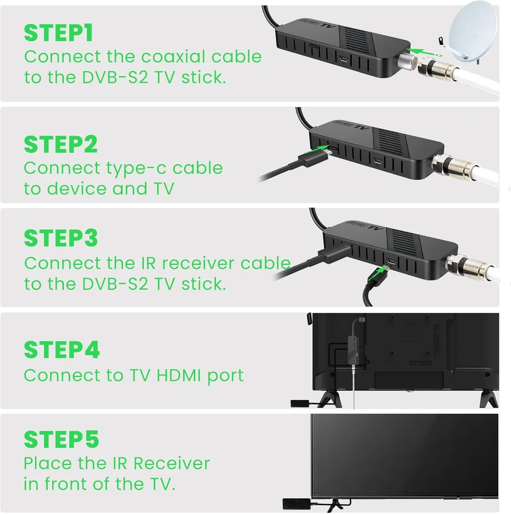 LEYF palydovinis imtuvas DVB-S2 Full HD 1080p HDMI, H.265 HEVC, nuotolinio valdymo pultas