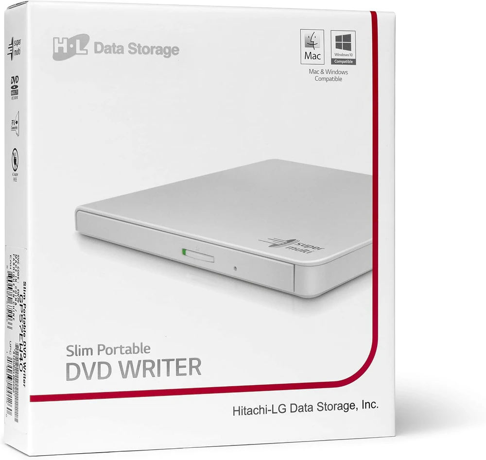 LG H.L duomenų saugykla | Itin plonas nešiojamasis DVD rašiklis | GP57EW40 | Sąsaja USB 2.0 | DVD±R/RW | CD skaitymo greitis 24 x | CD įrašymo greitis 24 x | Baltas | Stalinis kompiuteris / Nešiojamasis kompiuteris