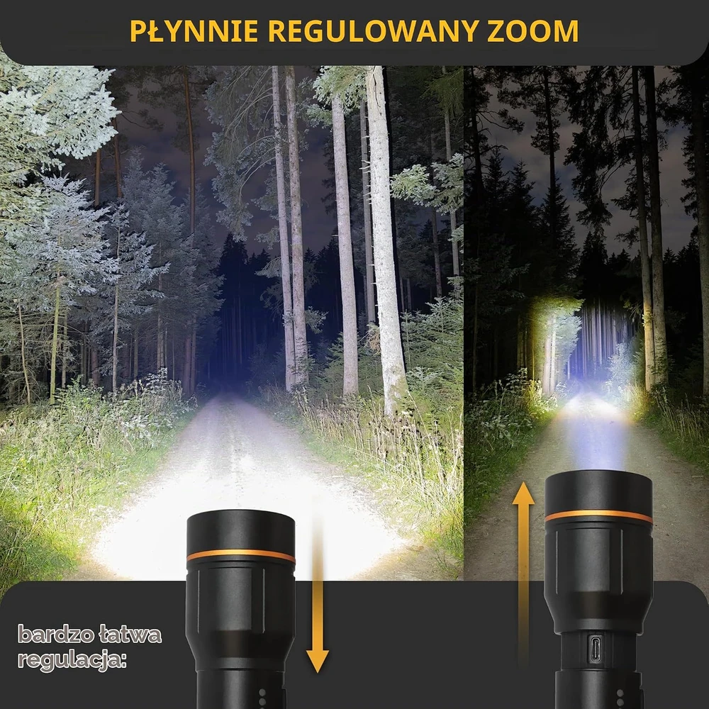 LICHTMEISTER įkraunamas LED žibintuvėlis 2000 lm, 5000 mAh, IP44 LM_T2000