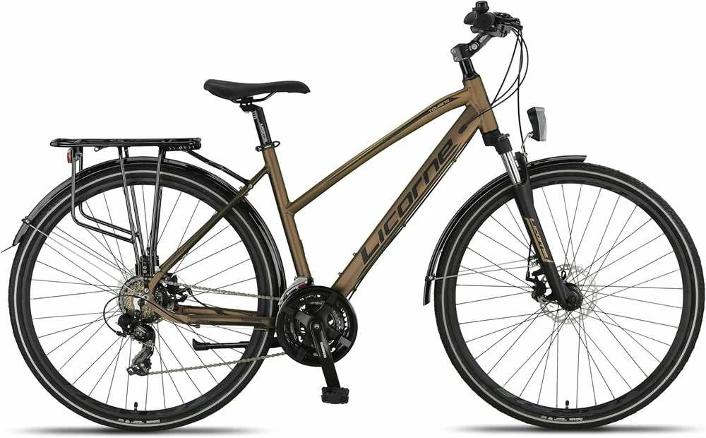 Licorne Bike 28 colių aliuminis trekking dviratis su diskiniais stabdžiais, 21 pavaros