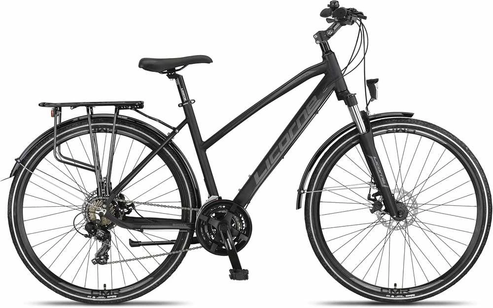 Licorne Bike hibridinis dviratis, 28 colių, aliuminio rėmas, diskiniai stabdžiai, 21 pavara
