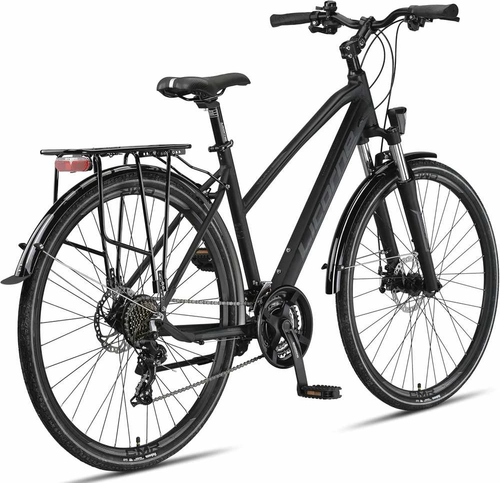 Licorne Bike hibridinis dviratis, 28 colių, aliuminio rėmas, diskiniai stabdžiai, 21 pavara