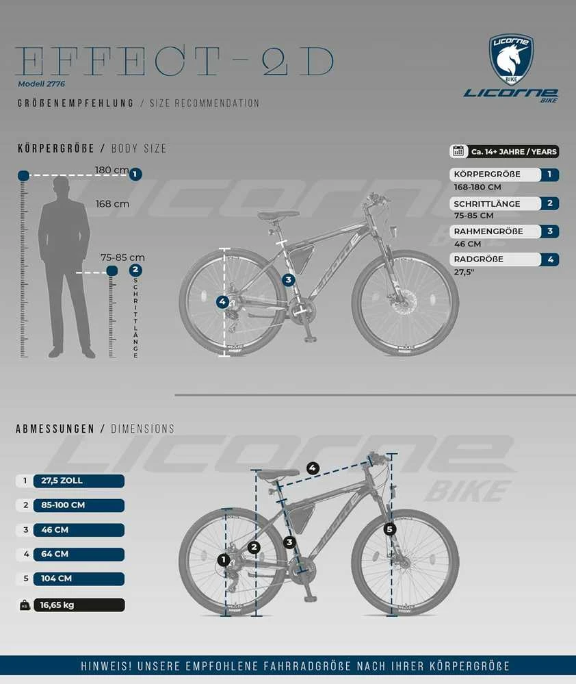Licorne Bike kalnų dviratis, 27,5 colių ratai, aliuminio rėmas, 21 pavarų sistema, diskiniai stabdžiai, juodos ir baltos spalvos, M 01 LCR 29760 18 001