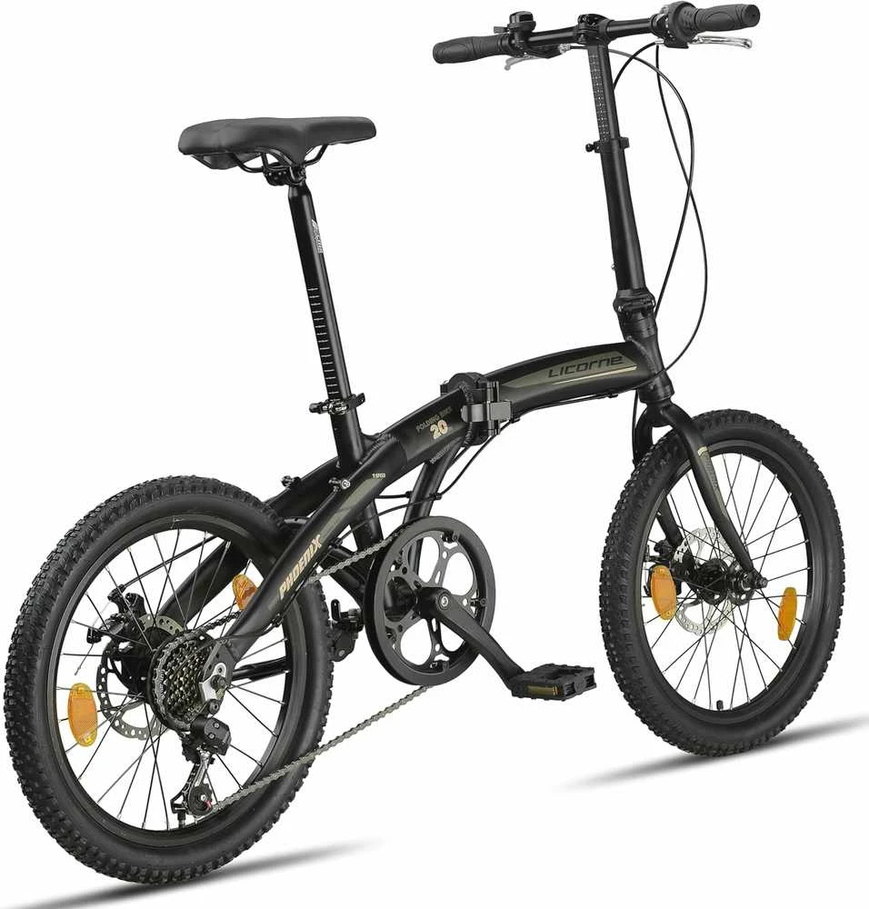 Licorne Bike sulankstomas dviratis, 20" ratai, aliuminis, 7 pavaros, diskiniai stabdžiai, Phoenix Cross 2d