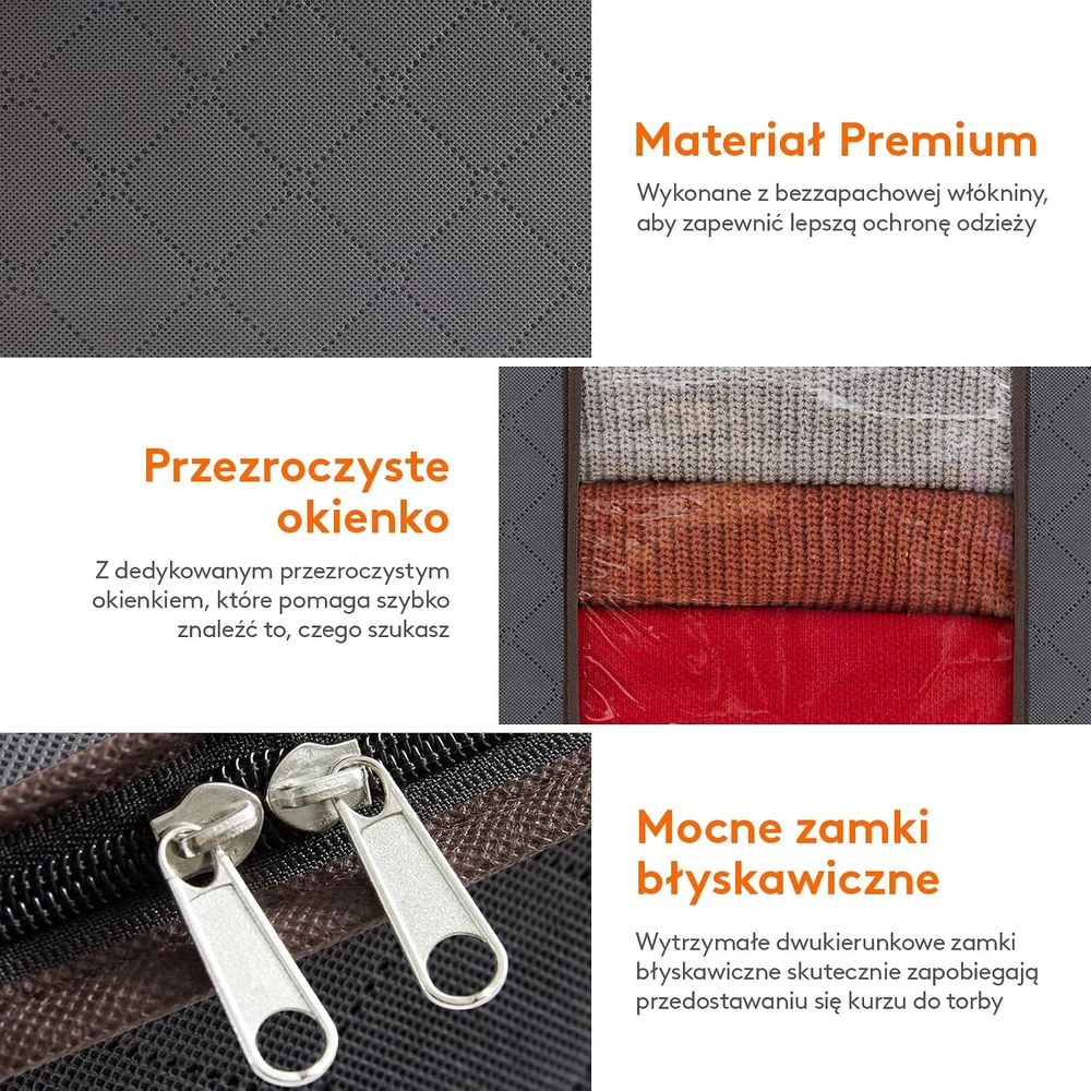 Lifewit drabužių laikymo dėžės su skaidriu langeliu, 75 l, 4 vnt., 23093