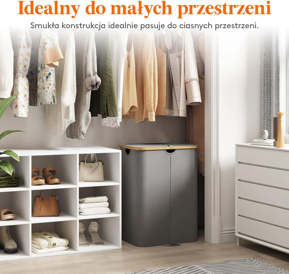 Lifewit skalbinių krepšys su 2 skyriais ir išimamais maišais, 150 l, 23012