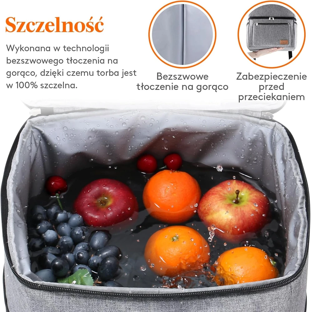 Lifewit termoizoliacinė kuprinė 21 l, iki 30 skardinių, nepralaidi skysčiams, QSLF230082GY