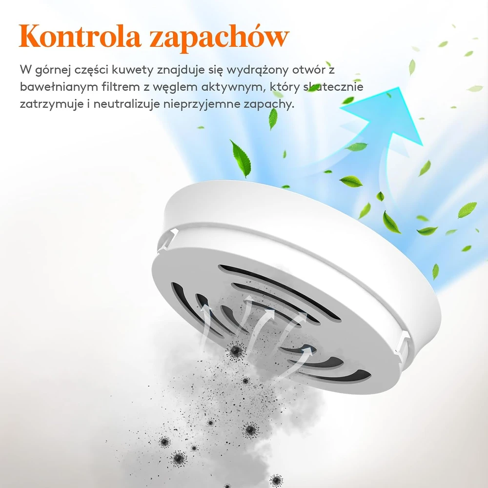Lifewit uždara kačių kraiko dėžė-dėklas su dirbtiniu augalu ir anglies filtru 23061
