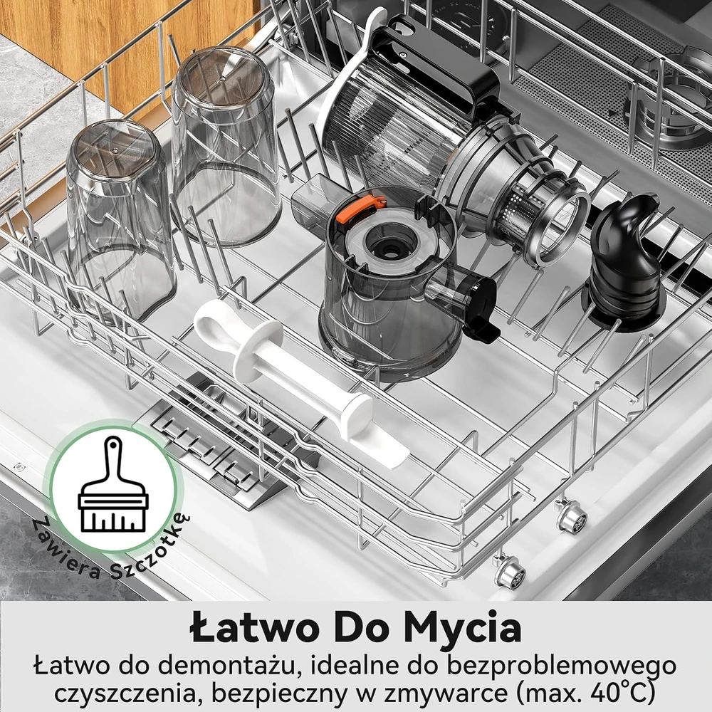 LINKChef lėtaeigė sulčiaspaudė, 200 W, 1,2 l talpa, 115 mm įkrovimo anga