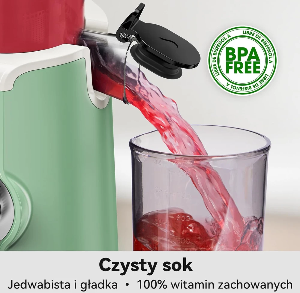 LINKChef lėtaeigė sulčiaspaudė, 200 W, 1,2 l talpa, 115 mm įkrovimo anga