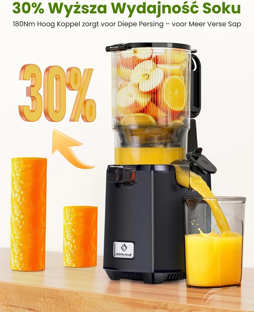 LINKChef lėtaeigė sulčiaspaudė, 250 W, 1,8 l talpos, 130 mm anga, SJ52-0226