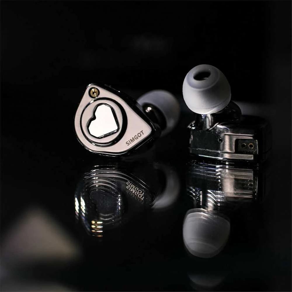 Linsoul SIMGOT EW300 laidinės hibridinės į ausis įkišamos ausinės su 1DD+1 planar+1 PZT, 3.5 mm, standartinė versija