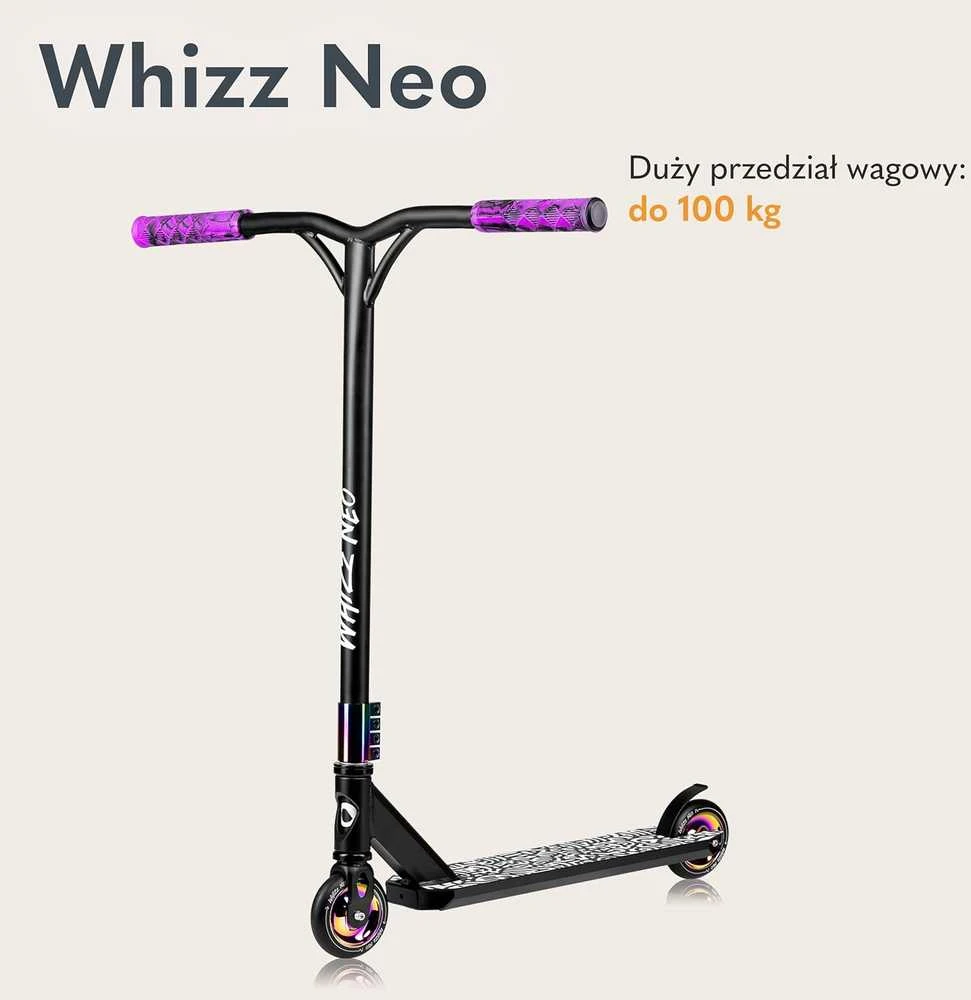 Lionelo akrobatinis paspirtukas vaikams ir suaugusiems, 110 mm PU ratai, ABEC-9 guoliai, iki 100 kg, Whizz