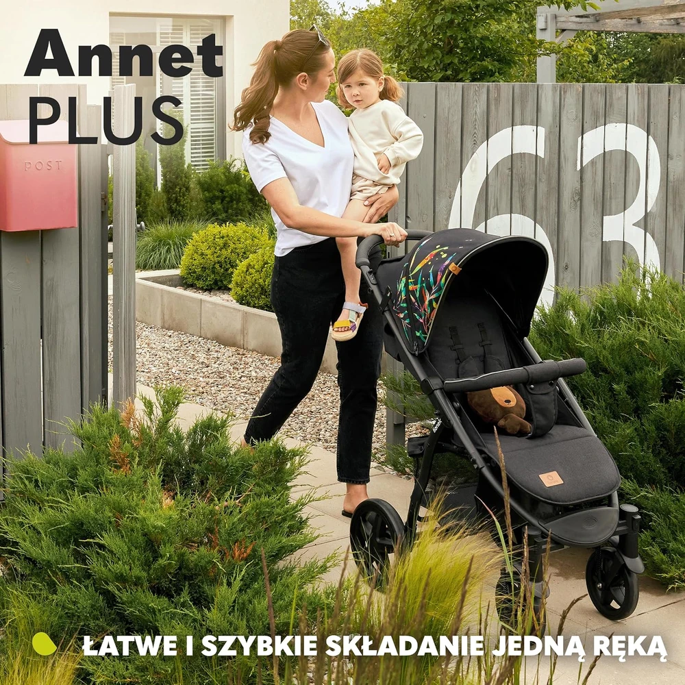 Lionelo Annet Plus sportinis vežimėlis iki 22 kg su EVA ratais LOANNET PLUS STONE CARAMEL