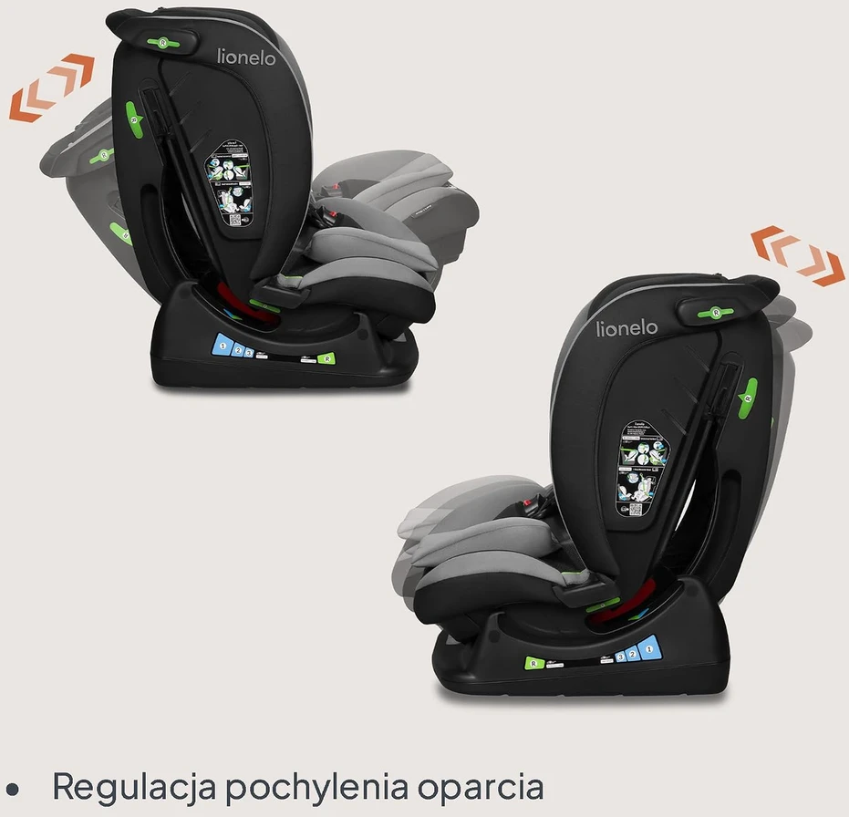 Lionelo automobilinė kėdutė Aart i-Size 40–150 cm, R129 i-Size, pilka