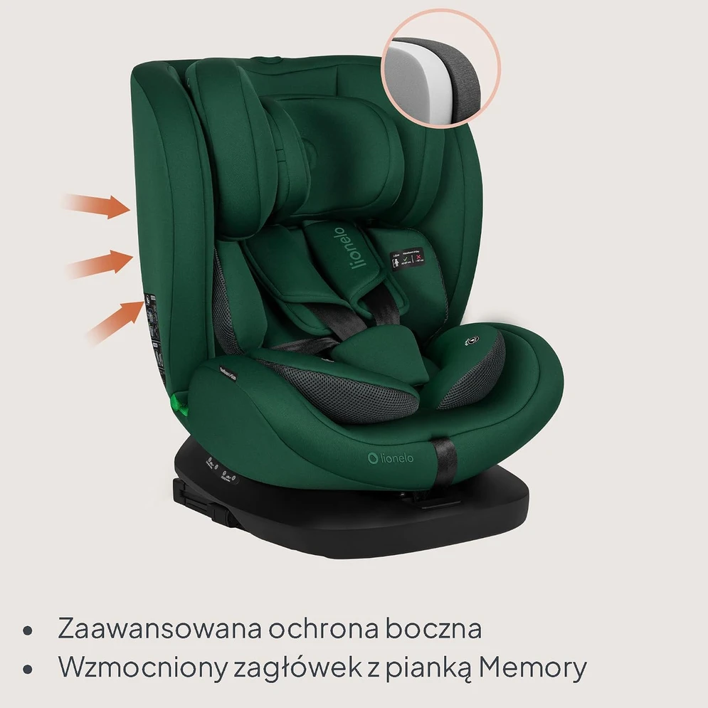 Lionelo automobilinė kėdutė Bastiaan i-Size 360°, ISOFIX, 40–150 cm, 0–36 kg