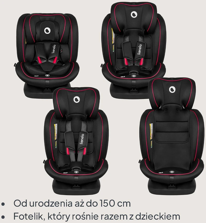 Lionelo automobilinė kėdutė Bastiaan I-Size 360°, ISOFIX, 40–150 cm