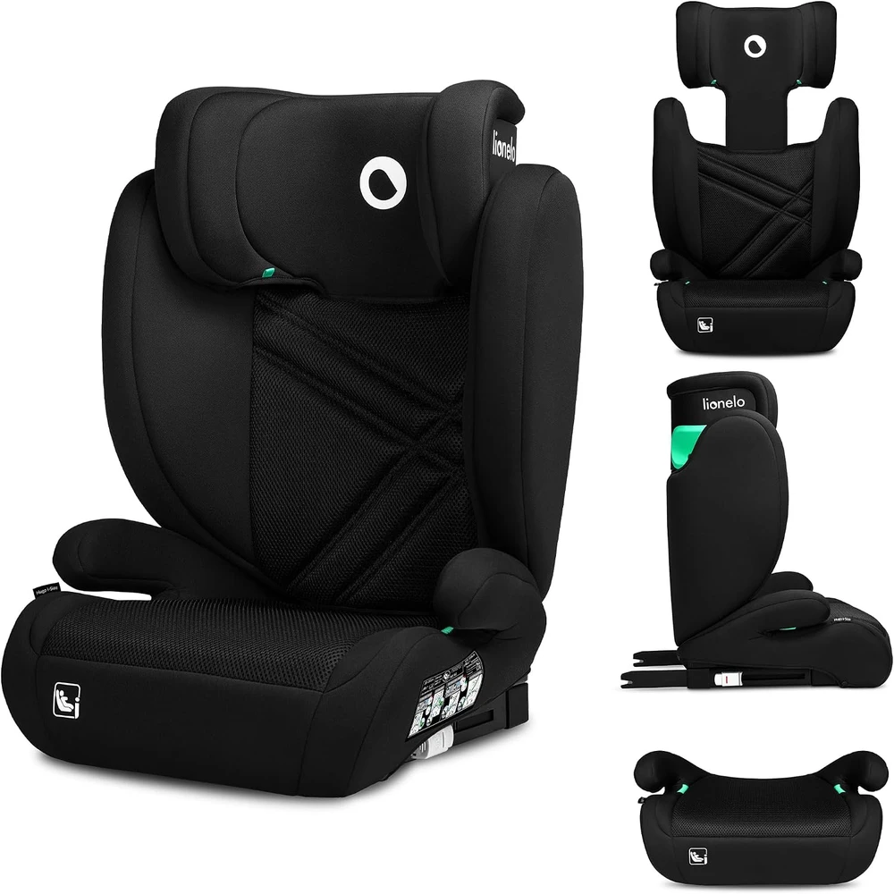 Automobilinė kėdutė Lionelo Hugo i-Size, 15-36 kg, Juodas Carbon