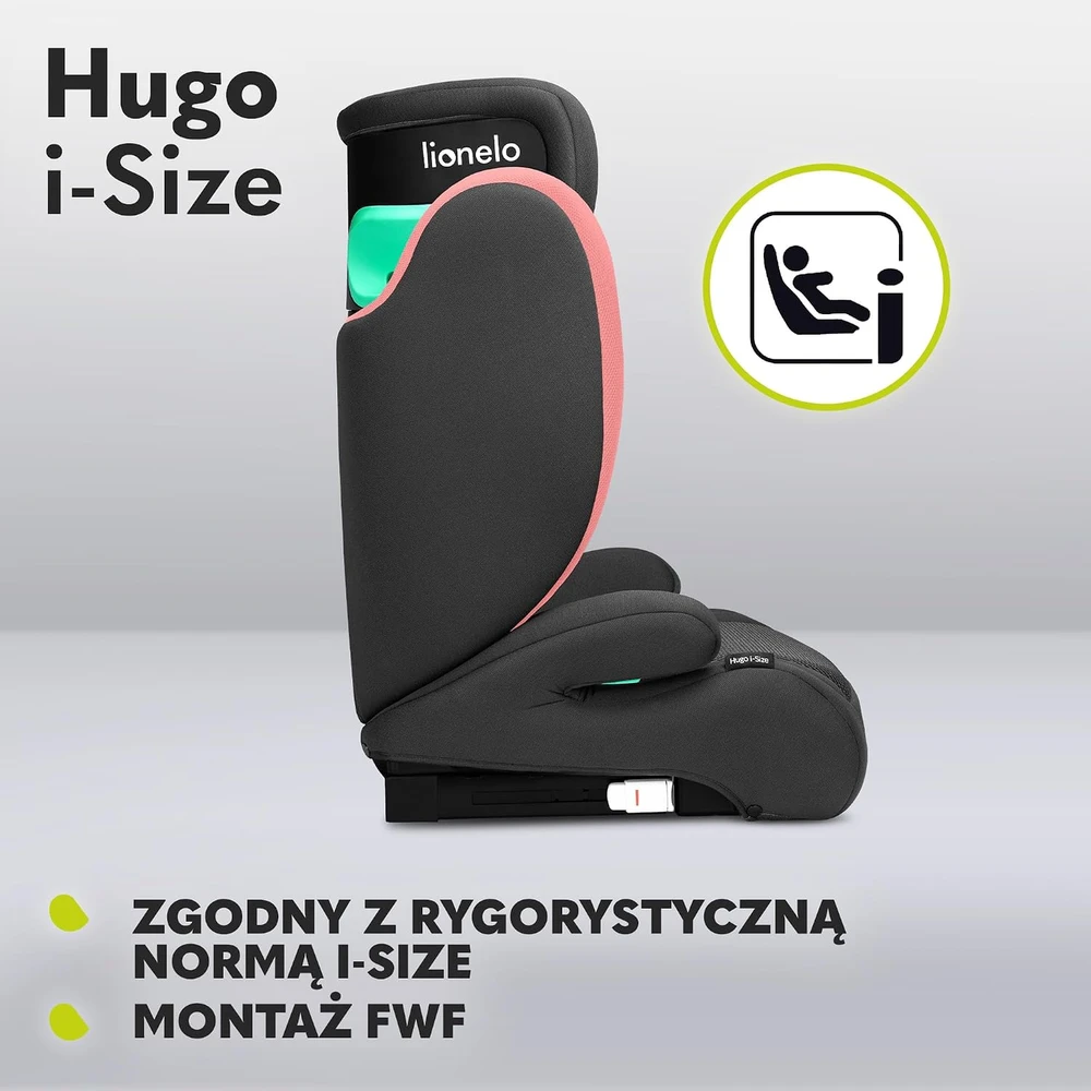 Lionelo automobilinė kėdutė Hugo i-Size ISOFIX vaikams nuo 100 iki 150 cm