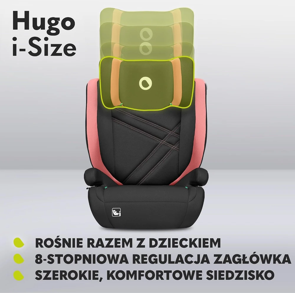 Lionelo automobilinė kėdutė Hugo i-Size ISOFIX vaikams nuo 100 iki 150 cm