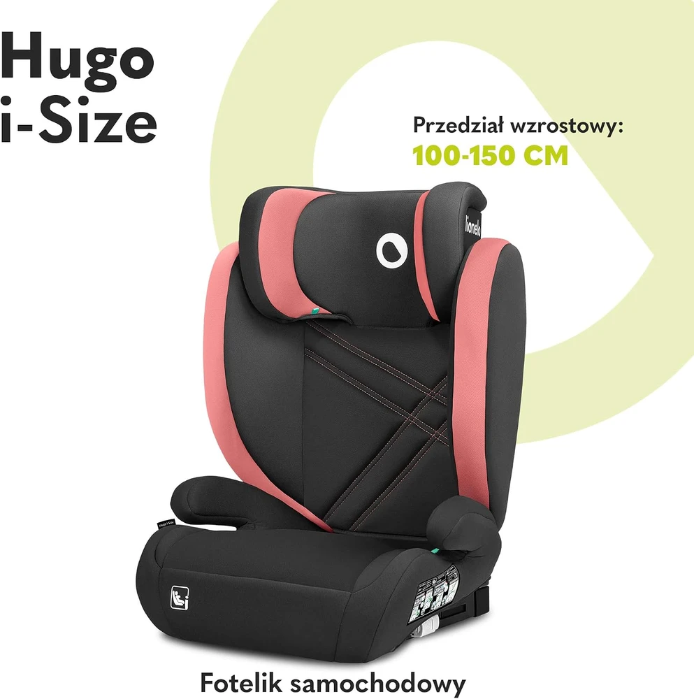 Lionelo automobilinė kėdutė Hugo i-Size ISOFIX vaikams nuo 100 iki 150 cm