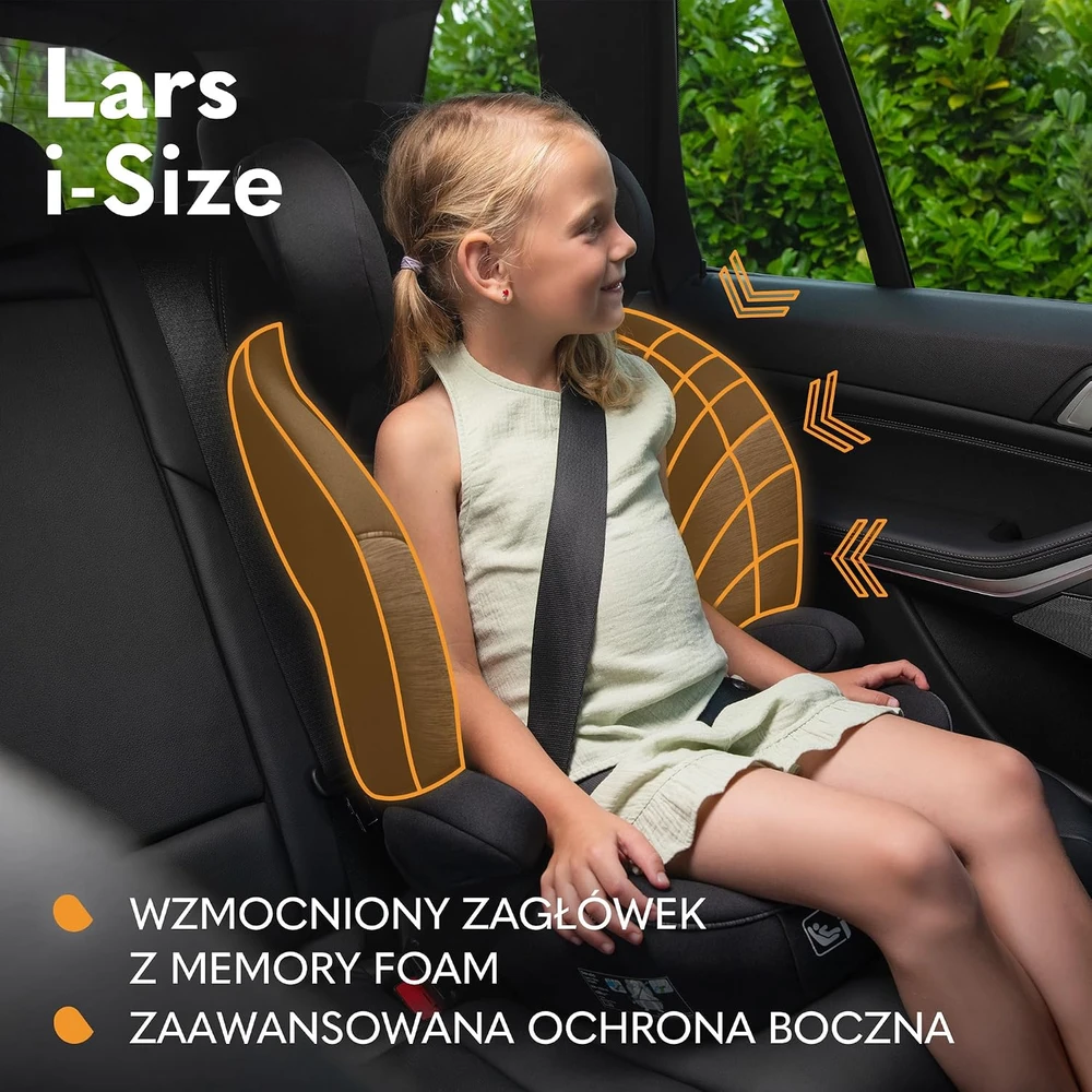 Automobilinė kėdutė Lionelo Lars i-Size, 15 - 36 kg, Rožinė Baby