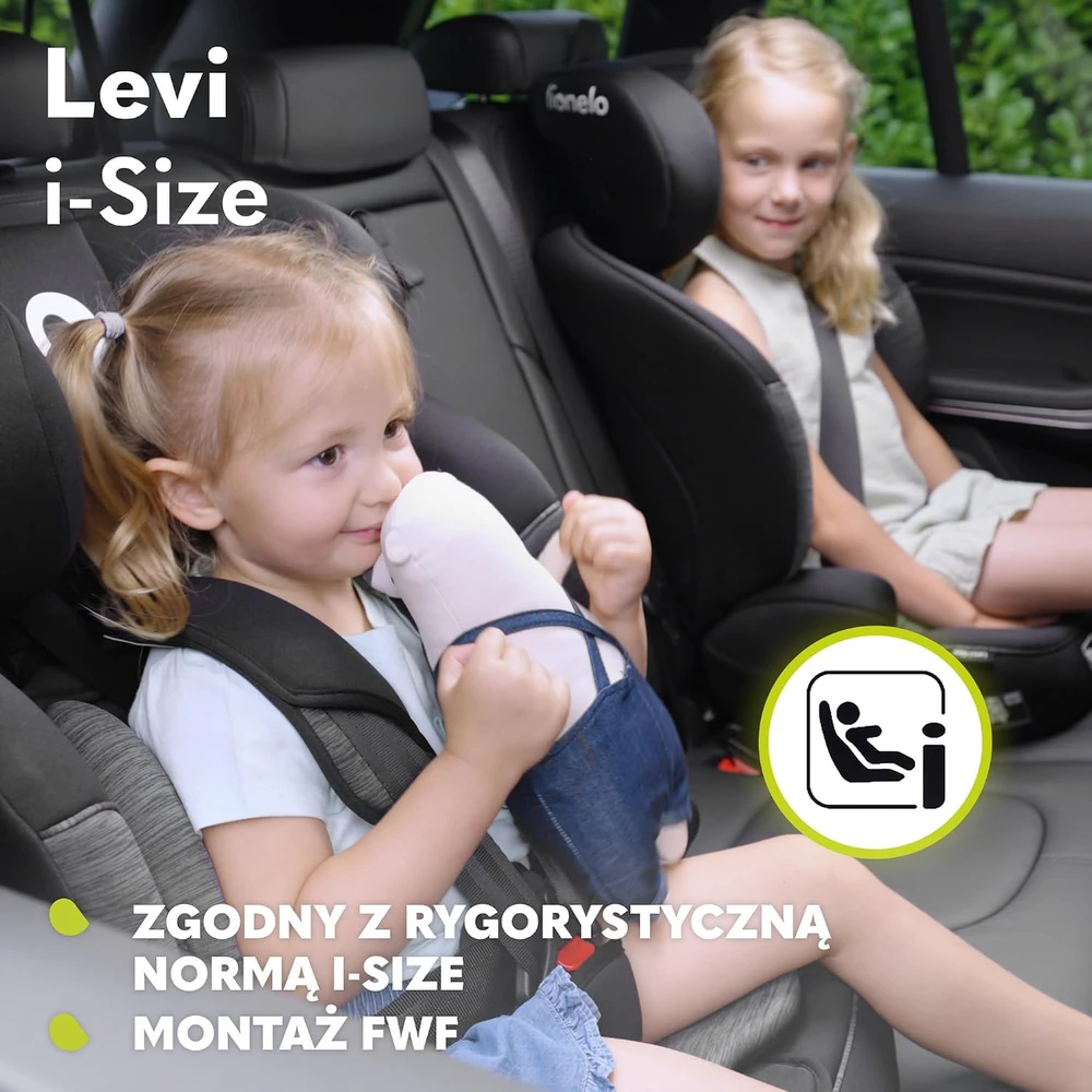 Lionelo automobilinė kėdutė Levi i-Size 76–150 cm, R129, LO-LEVI I-SIZE Mėlynas COBALT