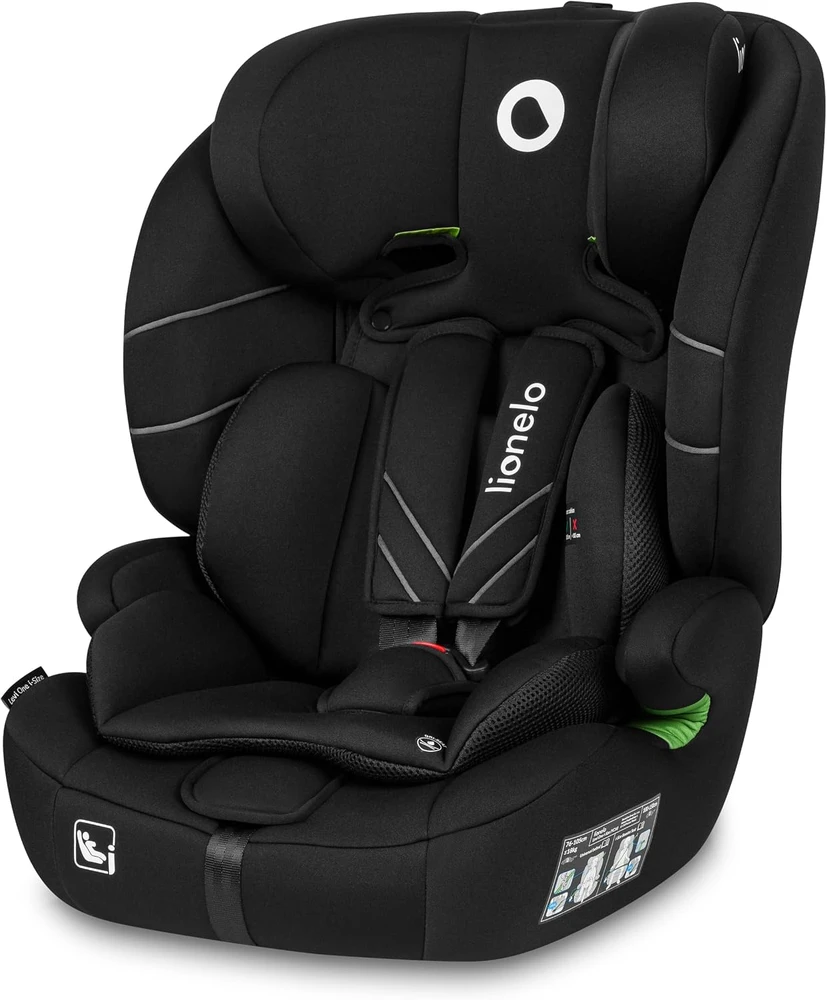LIONELO Levi One i-Size juodos anglies automobilinė kėdutė