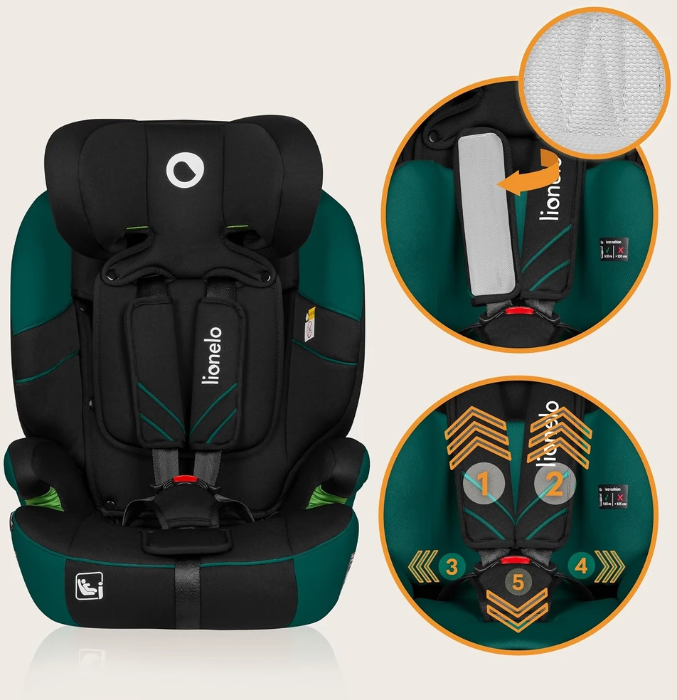 LIONELO Levi One i-Size Žalias Forest automobilinė kėdutė