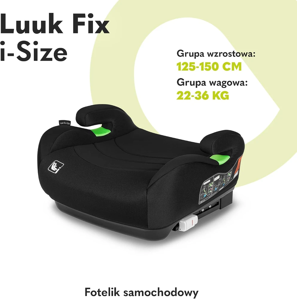 LIONELO automobilinė kėdutė Luuk Fix i-i-size juoda anglies pluoštas