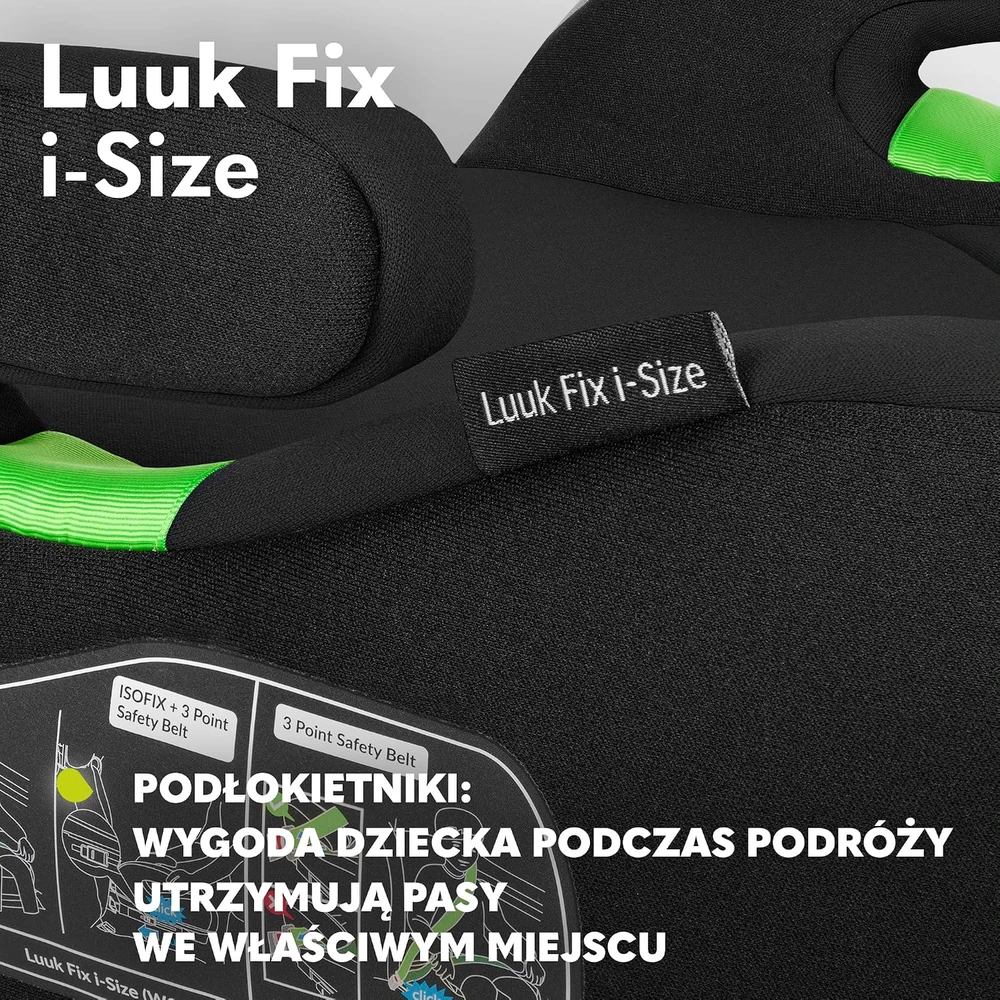 LIONELO automobilinė kėdutė Luuk Fix i-i-size juoda anglies pluoštas