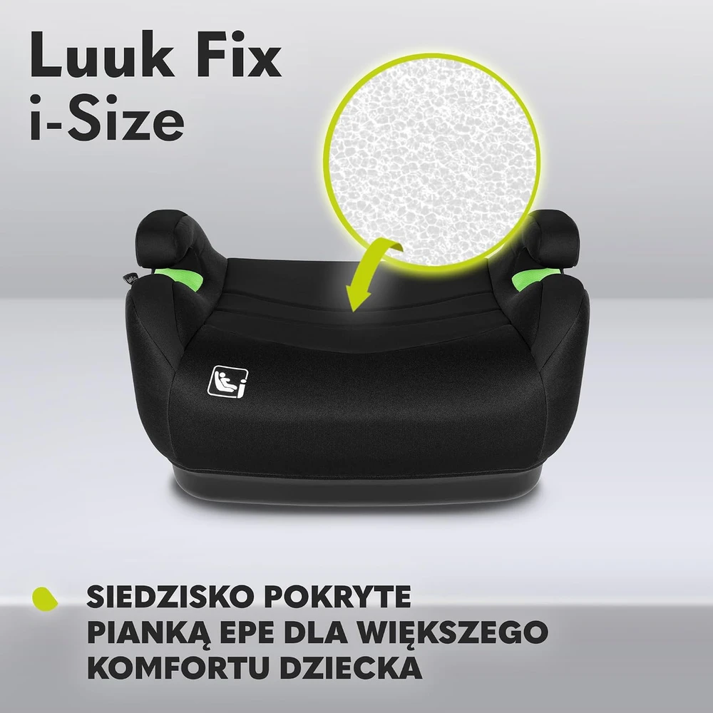 LIONELO automobilinė kėdutė Luuk Fix i-i-size juoda anglies pluoštas