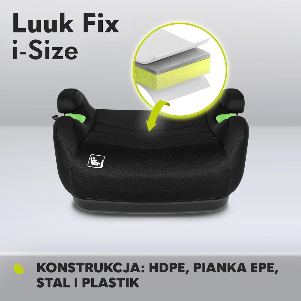 LIONELO automobilinė kėdutė Luuk Fix i-i-size juoda anglies pluoštas