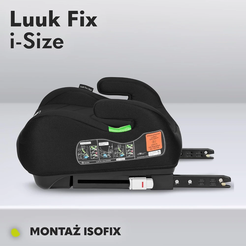 LIONELO automobilinė kėdutė Luuk Fix i-i-size juoda anglies pluoštas