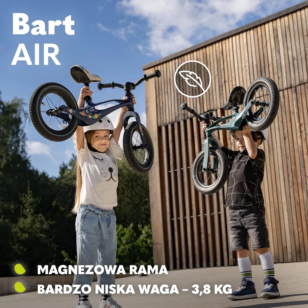 Lionelo balansinis dviratis Bart Air 12 col., iki 30 kg, EVA ratai, LO-BART AIR Žalias FOREST