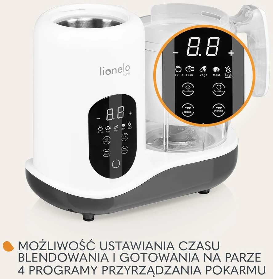 Lionelo daugiafunkcis virtuvės robotas kūdikiams 4 programų 900 ml BabyMenu