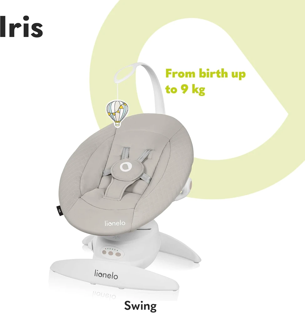 Elektrinis atmuštuvas, 360° pasukimas, valdymo pultas, 0-9kg Lionelo Iris