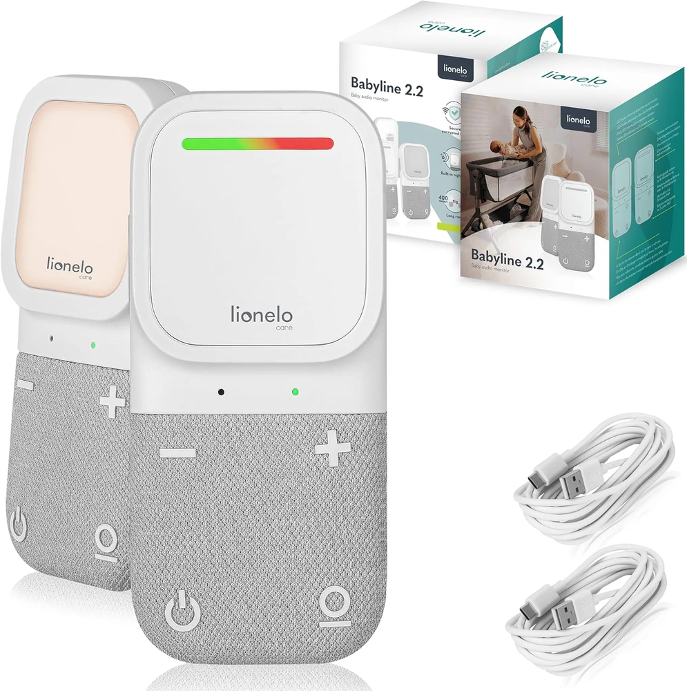 Lionelo garso auklė Babyline 2.2 su naktine lempute, 400 m, LOC-BABYLINE 2.2