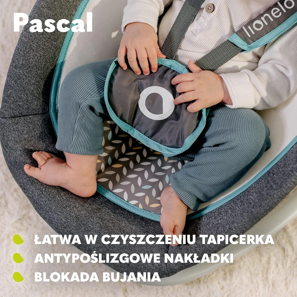 Lionelo kūdikio gultukas-sūpynės su vibracija, melodijomis ir karusele LO-PASCAL Pilkas DOVE