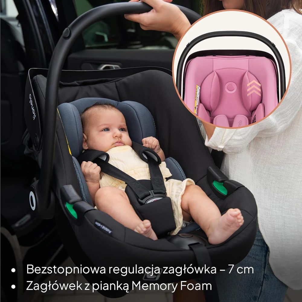 Lionelo kūdikių automobilinė kėdutė Astrid i-Size 40–87 cm su 3 taškų diržais